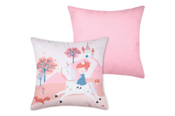CYRIELLE rózsaszín dekoratív gyermekpárna, 40 x 40 cm