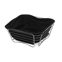 Kenyeres kosár, gyümölcs, rozsdamentes acél, Ø 26 cm, Kesper, szürke