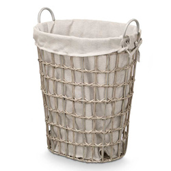 Szennyes kosár szövet betéttel és fogantyúkkal, 58 cm