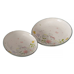 Virágos mezői tányérok FLORINA, kerámia, 2 darab
