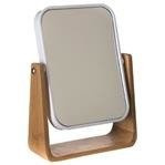 BAMBOO kozmetikai tükör, 16 x 22 cm, fehér