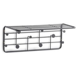 Fém ruhafogas polccal, 10 akasztóval, ZELLER