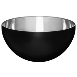 Fekete acél tál, Ø 24 cm