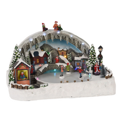 Mozgó ünnepi jelenet Jégpálya