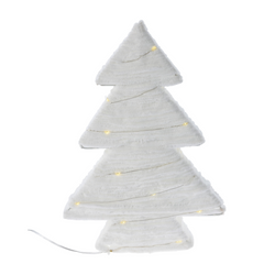 Dekoratív LED-es anyag karácsonyfa, 30 cm