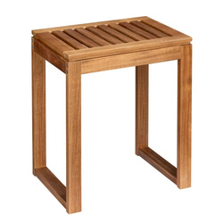 Fürdőszobai zsámoly akácfából FONDI, magasság 46 cm