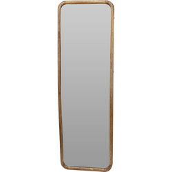 Nagy falitükör fából készült keretben, 36 x 2,5 x 115 cm