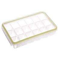 Jégkocka tároló, klipszes forma, zöld