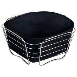 Kenyeres kosár, gyümölcs, rozsdamentes acél, Ø 21 cm, Kesper, szürke