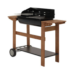 Kerti grill fából készült polccal BBQ