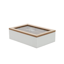 TEA teás doboz rekeszekkel, 24 x 16 x 7 cm