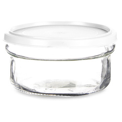 Üvegből készült uzsonnás doboz fedéllel