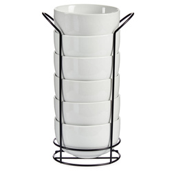 Fém állványos leveses tálkák készlet, 800 ml