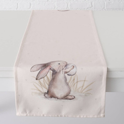 Húsvéti asztalterítő nyuszi mintával KNUFFI, 140 x 40 cm