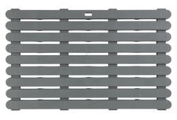 Csúszásgátló fürdőszobai szőnyeg, téglalap alakú matrac kádhoz vagy zuhanyzóhoz - 50 x 80 cm, WENKO, szürke