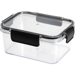 Étel tároló edény fedéllel, műanyag