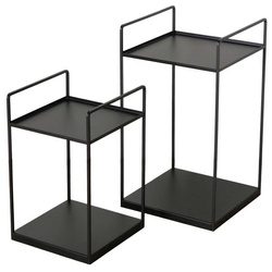 Fekete COMO loft kávézóasztalok, 2 darab