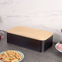 Fém kenyértartó bambusz vágódeszkával, 2 az 1-ben, ZELLER