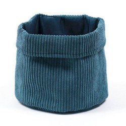 Dekoratív kosár, kordbársony, Ø 21 cm