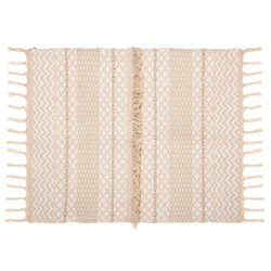 Beige Cot Sand szőnyeg, pamut, boho, 60 x 90 cm