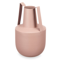 Fém vázát pasztell színben, fogantyúkkal, 21 cm