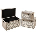 Dekoratív dobozok készlete 3 méretben, marokkói mozaik mintával.