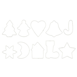 Mézeskalács formák, rozsdamentes acél, 10 darab