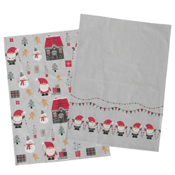 MONTI ünnepi mintás konyharuhák, 50 x 70 cm, 2 db.