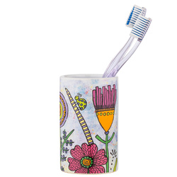 Színes mintás kerámia fogkefetartó, WENKO