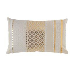 GAYA pamut díszpárna, fémes minta, 30 x 50 cm