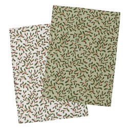 Konyhai törlőkendők apró MISTLETOE mintával, 50 x 70 cm, 2 db.