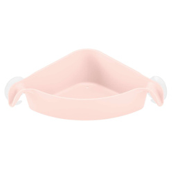 Sarok fürdőszobai polc BOKS tapadókoronggal, KOZIOL, rózsaszín