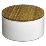 Ékszertartó tükörrel, kozmetikumoknak rekeszekkel, fehér