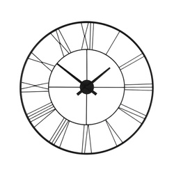 ARATIO ipari stílusú falióra, Ø 70 cm, fekete