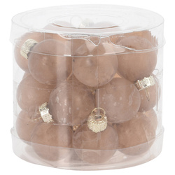 Üvegből készült díszgömb készlet, 24 darab, Ø 2,5 cm