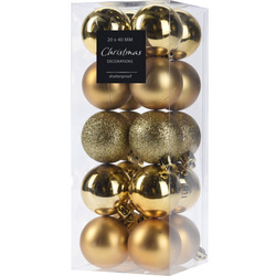 Karácsonyi díszek készlete, 20 darab, Ø 4 cm