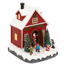 Karácsonyi házikó, 16 LED, 18,5 cm