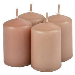 Illatos gyertyák készlete, oszlopos, 6 cm