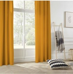 PANAMA gyűrűs függöny, 140 x 260 cm, sárga