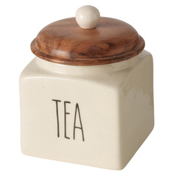 Kerámia ételtartó, fa fedél, SUGGY