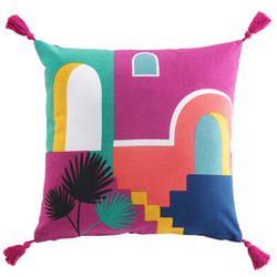 SENORITA mintás pamut díszpárna, 45 x 45 cm