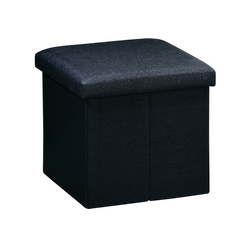 Puff tárolóval, len utánzat, 38 x 38 cm