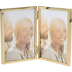 Fém keret két fényképhez, 22 x 16 x 1 cm