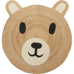Gyerekszobai szőnyeg NIMI, medve fülekkel, Ø 90 cm
