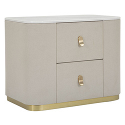 Éjjeli szekrény fiókokkal és arany részletekkel, 60 x 40 x 47 cm