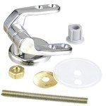 WC ülés szerelőkészlet, zsanérok, krómozott acél, 12 elem, WENKO