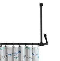 Felfüggesztő fogantyú rúdhoz, mennyezeti, 25 mm, Wenko, fekete