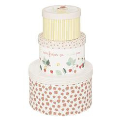 Nyári dobozkészlet, színes, 3 darab különböző méretekben.