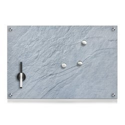 Üveg mágneses tábla + 3 mágnes, 60x40 cm, ZELLER, szürke