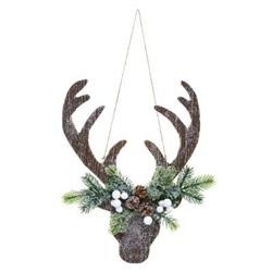 Függő dekoráció rénszarvas mintával, karácsonyi dísz, 34 cm